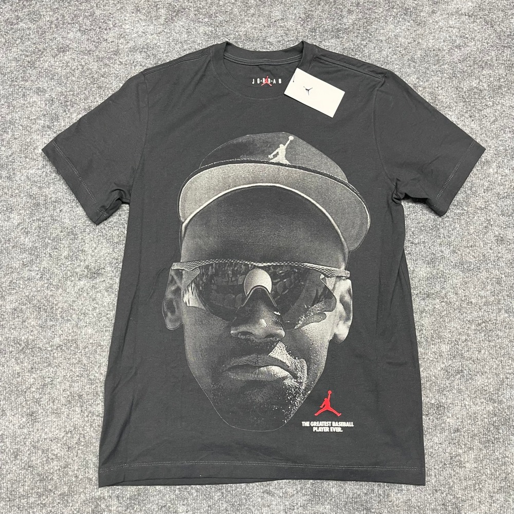 Michael‎ Jordan Shirt Mens Medium Black Graphic The Greatest Baseball Player